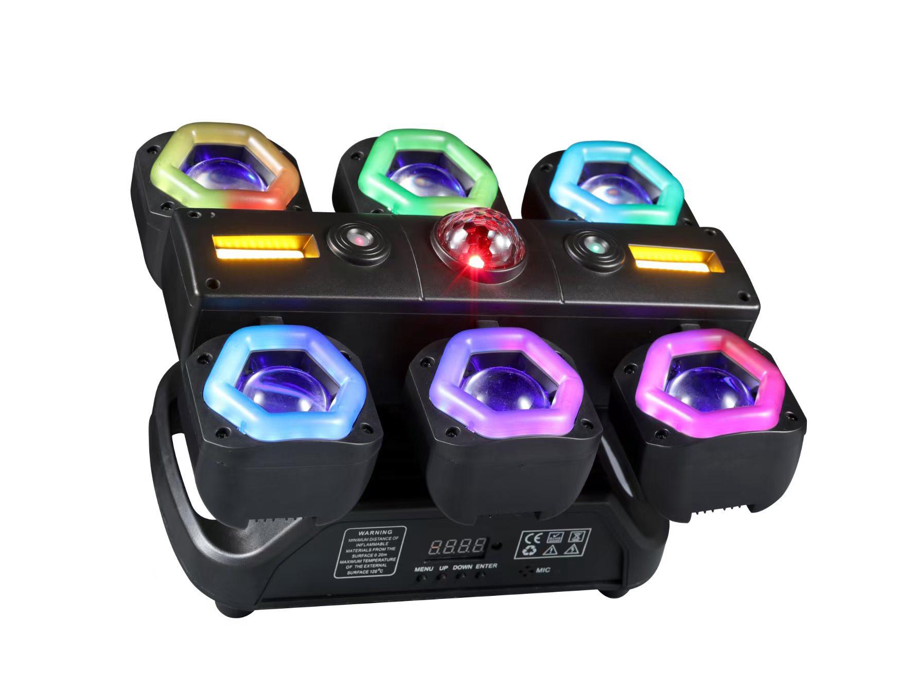

2025 Six-Head Pirate Ship Beam & Laser Magic Ball Stage Light for KTV Six-Head Pirate Ship