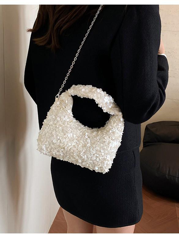Women's Luxury Sequin Crossbody Handbag - Large Capacity, Elegant Design