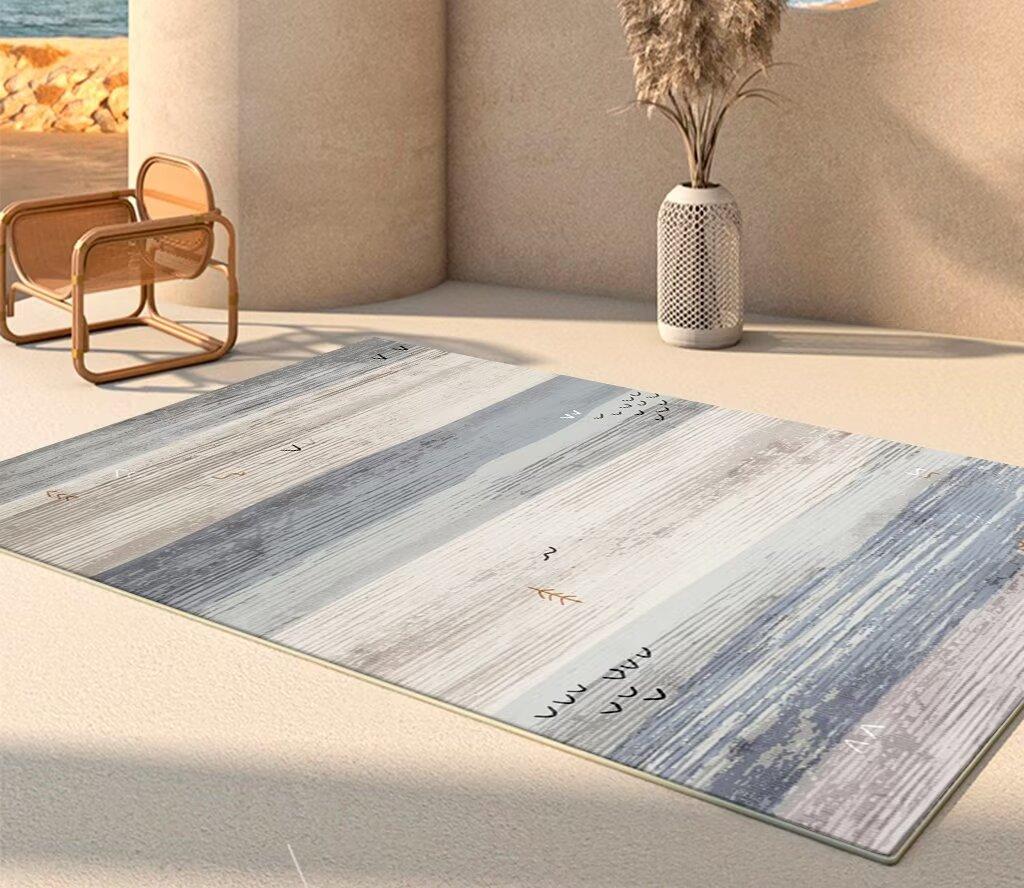 Nordycki Abstrakcyjny Dywan Dekoracyjny do Salonu Styl Instagramowy Dywanik do Sypialni Antypoślizgowy Zmywalny Duży Mata pod Stolik Kawowy na Balkon