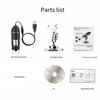 3 in 1 USB Digital Microscope 1600X/1000X/500X LED Magnifier Microscopes  Windows