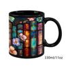 Bookshelf Mug 330ml Coffee Drinkware Ceramic Tea Cup With Handle For Reader Beverage Water Milk Cafe Kitchen Restaurant