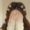 Snowflake Hair Clip Christmas Barrette Sweet Christmas Flat Clip Hairpin Christmas Elegant Hair Clip for Bunches