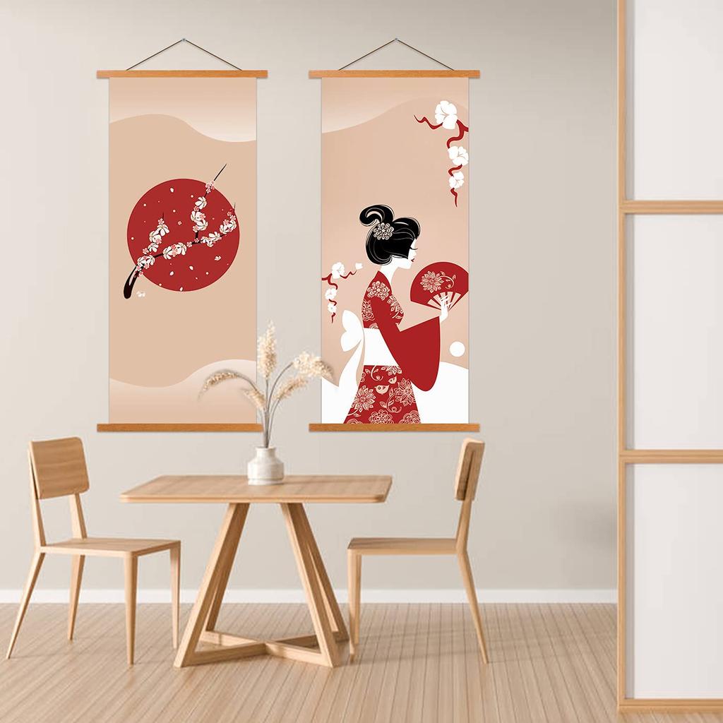 Benjia Tapestry Rod Magnet Natural Wood B0 Poster Frame Width 140cm Tenugui Poster Hanger Furoshiki Noren Rod Namie Amuro Wall Hanging Poster Interior