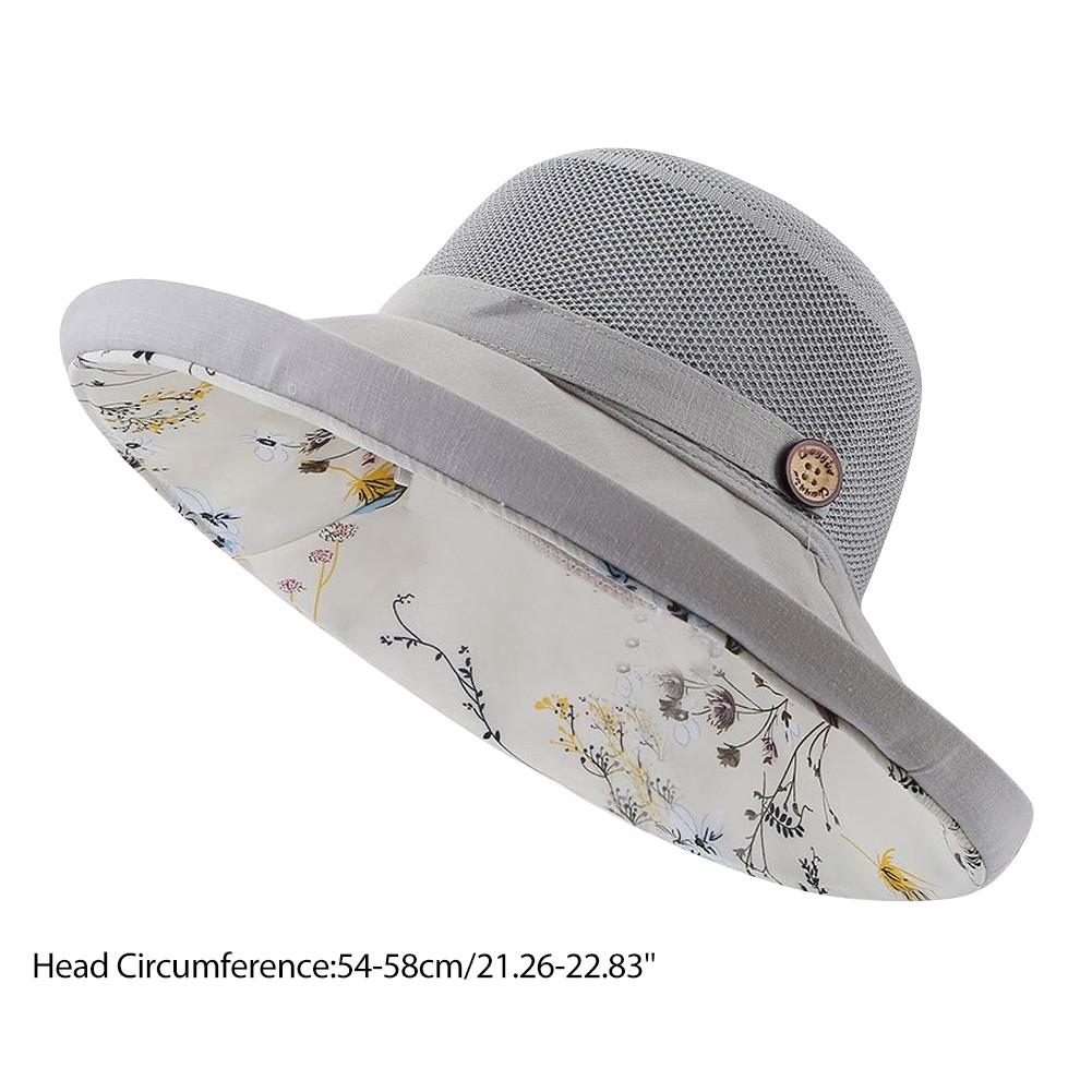 (Projecteur)Chapeaux de soleil en maille pour femmes, Protection UV de plage d'été, sangle de menton large pliable UPF