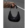 Bag Women's 2025 New Retro Black Dark Cloud Bag Niche Design Underarm Bag Portable Shoulder Bag Crescent Bag Tide