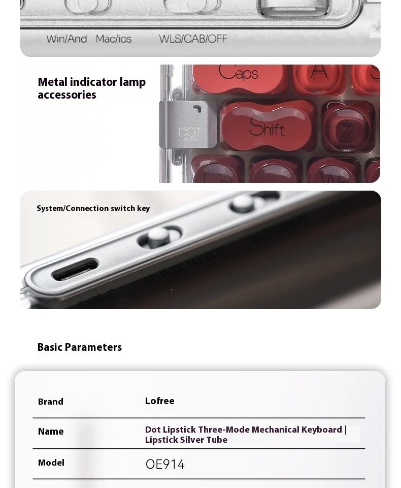 Lofree Lipstick Keyboard
