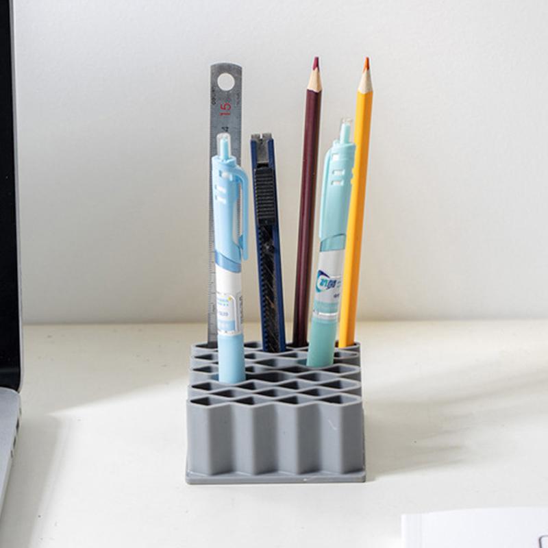 Creative ABS Wave Pen Holder Durable Desktop Brush Holder Pencil Paint Brushes Storage Basket Art Supplies Stationery Organizer