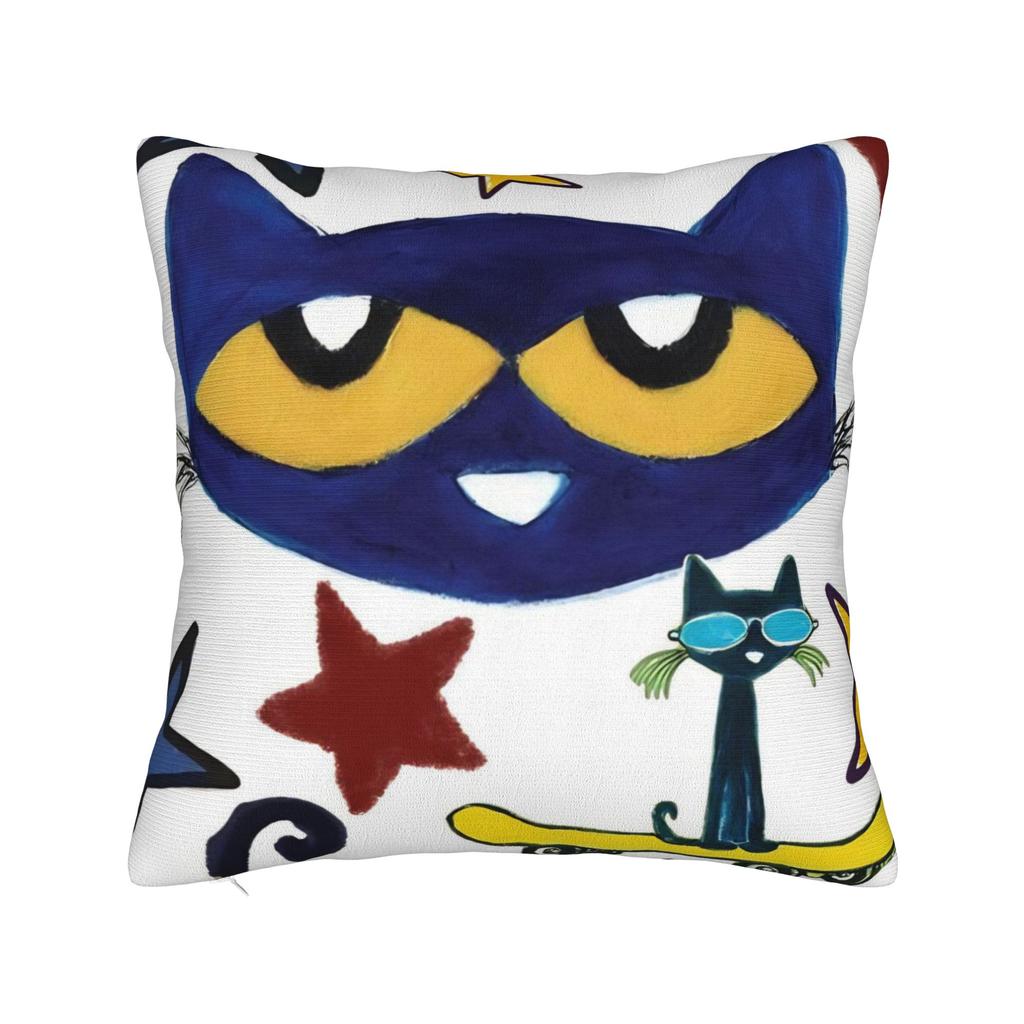 Pete The Cat Cartoon Pillowcase Polyester Cushion Cover Gift Throw Pillow Case Cover Home Dropshipping 18'