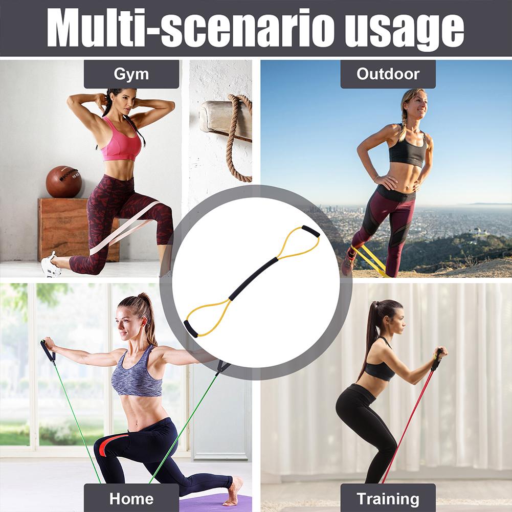 Fitness Resistance Band with Handles Boxing Training Expander Arm Strength Pull Rope Yoga Pilates Home Gym Stretch Elastic Band