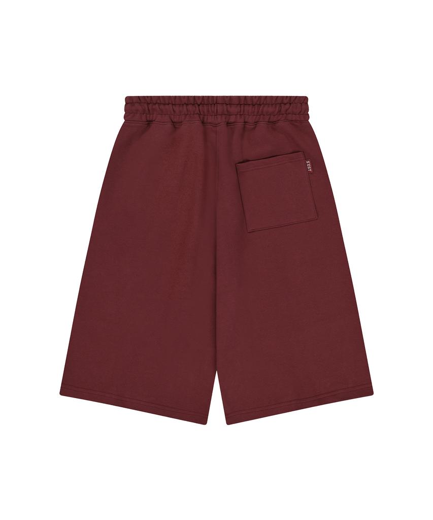 S'EST Relaxed Bermuda Shorts Burgundy