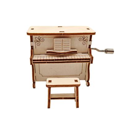 1 Set Music Burr Free Box Handmade Anti-deformation Non-fading Wood Hand Cranked DIY Musical Box Game for