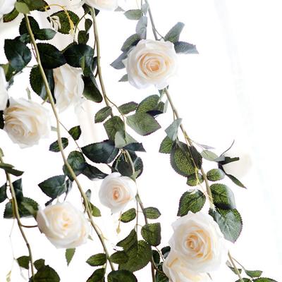180cm künstliche Rose Blume Efeu Ranke String Home Hochzeit hängende Dekoration