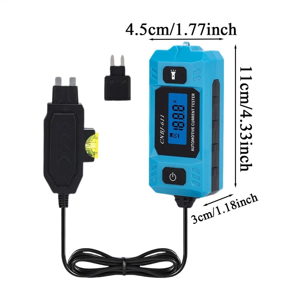

Car Circuit Tester 20A 48V Relay Checker with Front Light High-Precision Car Circuit Probe Tester with LCD Screen for Home синій