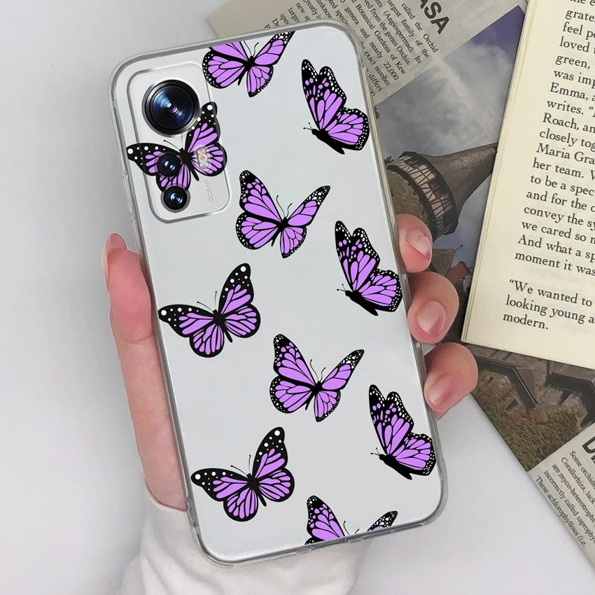 For Xiaomi Black Shark 1 2 3 4 5 Pro 12 12S 12X 12T 13 15T Elegant Flower Phone Case Soft Transparent Silicone Shockproof Shell For Xiaomi Bumper Capa