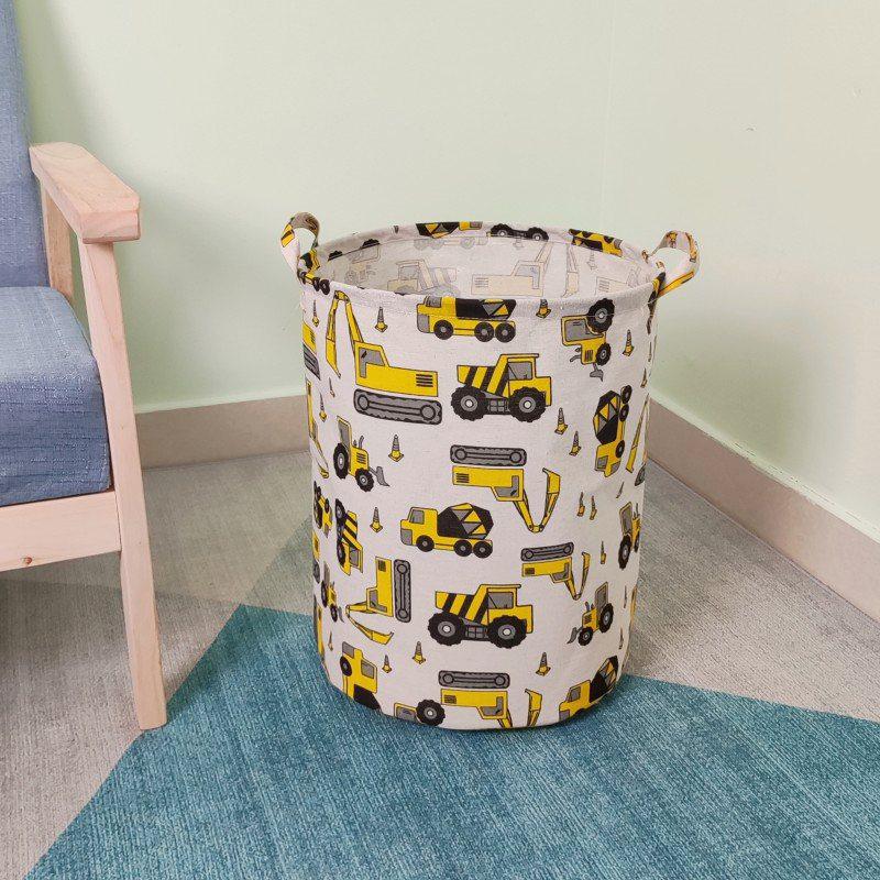 Cotton Linen Collapsible Laundry & Toy Basket