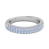 Moonstone Topaz Eternity Band Ring - 925 Sterling Silver