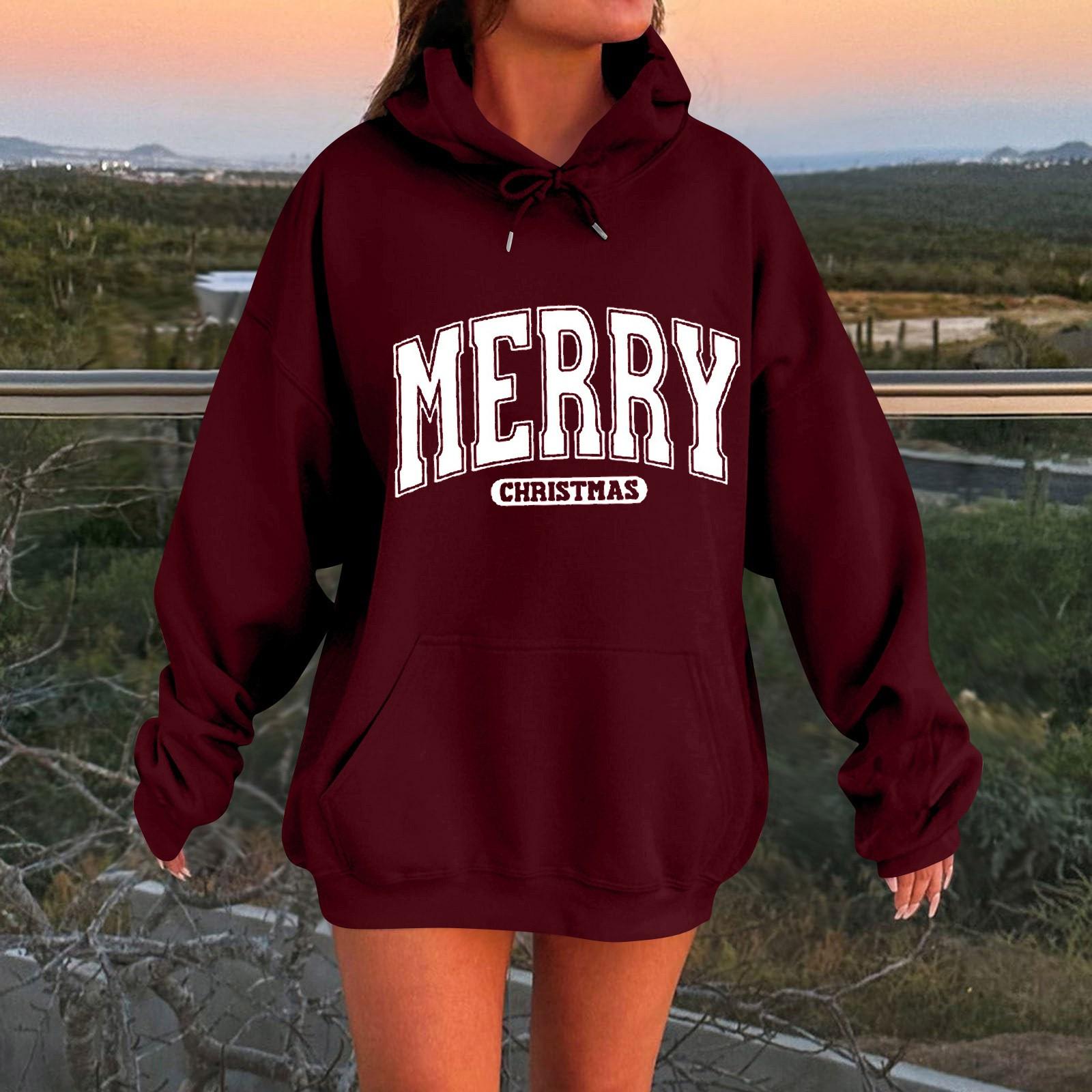 

Женская толстовка с длинными рукавами, свободная, с заниженными плечами, с капюшоном, из плюша XXXXXL винный