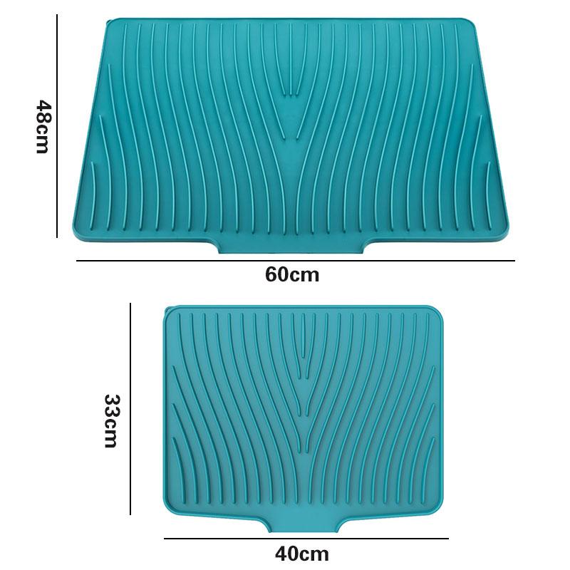 Silicone Tableware Drain Mat Anti Slip Sink Mat Slope Guide Bowl Dish Drying Filter Mat Heat Resistant Pad Kitchen Accessorie