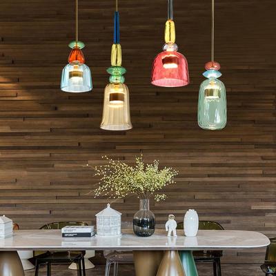 Colorful LED Pendant Lights for Home Decoration Lamp Living Room Bedroom Lamp Indoor Glass Hanging Lamp Lighting Fixtures