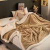 Vintage Jacquard Carved Velvet Throw Blanket Double Layer AB Version Thick Warm Plush Bed Blanket Queen Size Autumn Winter Duvet