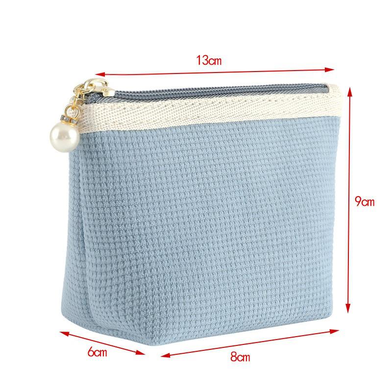 Kompakte Cord-Make-up-Tasche: Vielseitige Kosmetik- und Geldbörse mit großem Fassungsvermögen für Frauen