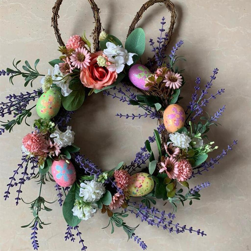 Buy Easter Wreath Garland Colored Eggs Indoor Outdoor Spring Wreath