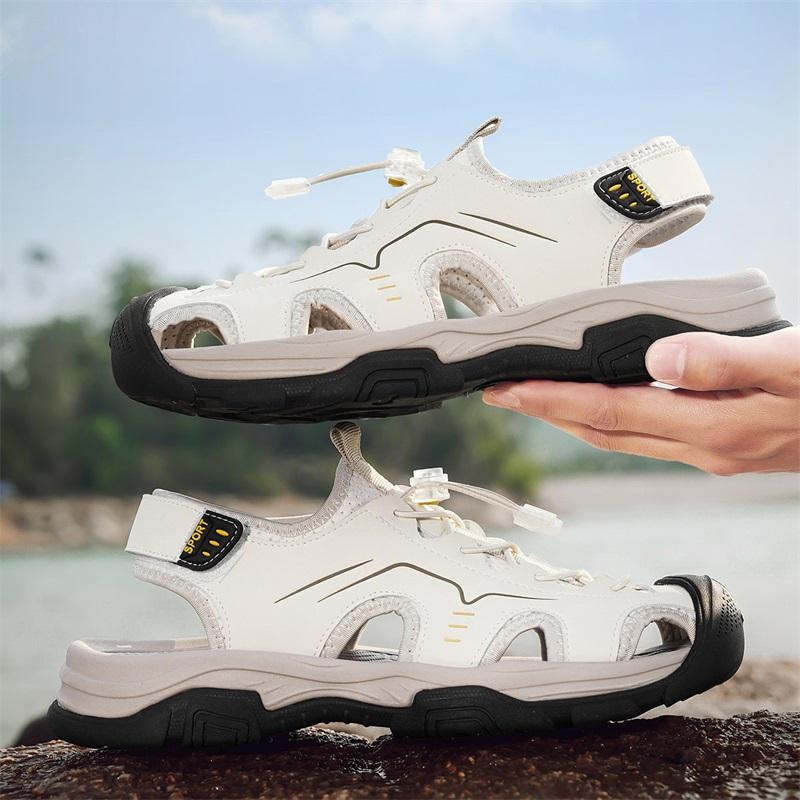 Retro Style Comfortable Mens Sandals Summer Walking Shoes Hot Sale Male Wading Aqua Shoes Outdoor Beach Flats Roma Mesh Sneakers
