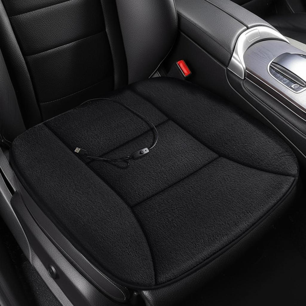 Heated Seat Covers for Cars 12V Electric USB Rechargeable Auto Accessory Heated Seat Pad for Winter Vehicle SUV Trucks Van