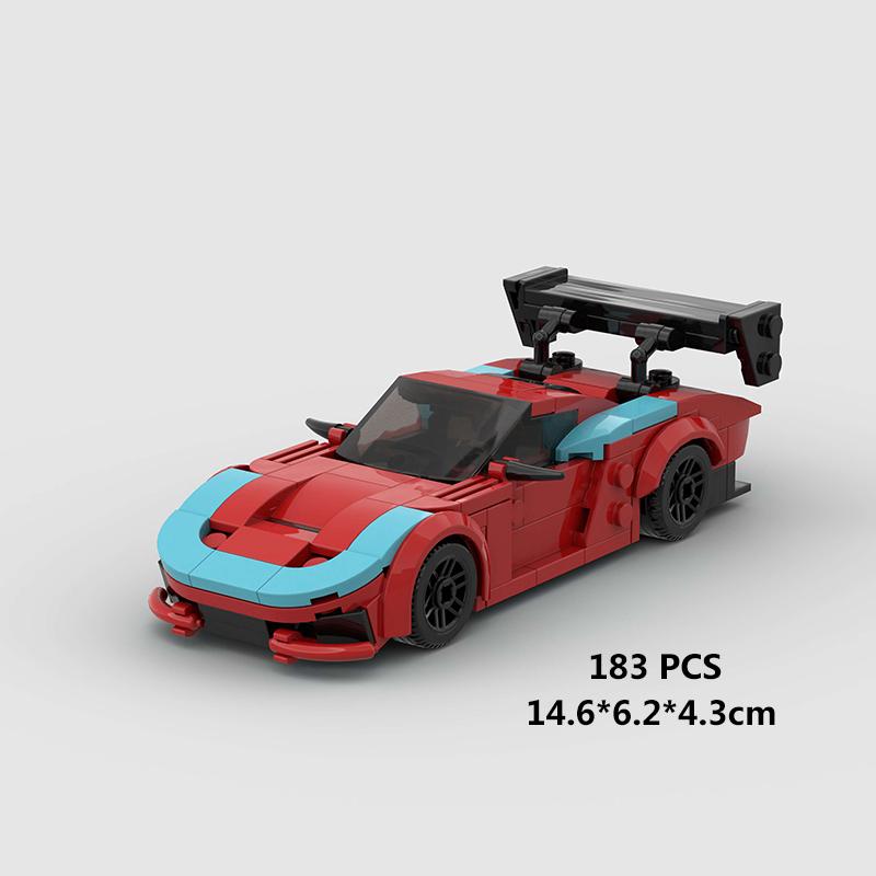 MOC Classical Speed Old Car City Super Racer Model Building Blocks Technical Sports Racing Vehicle Bricks Christmas gift Kid Toy