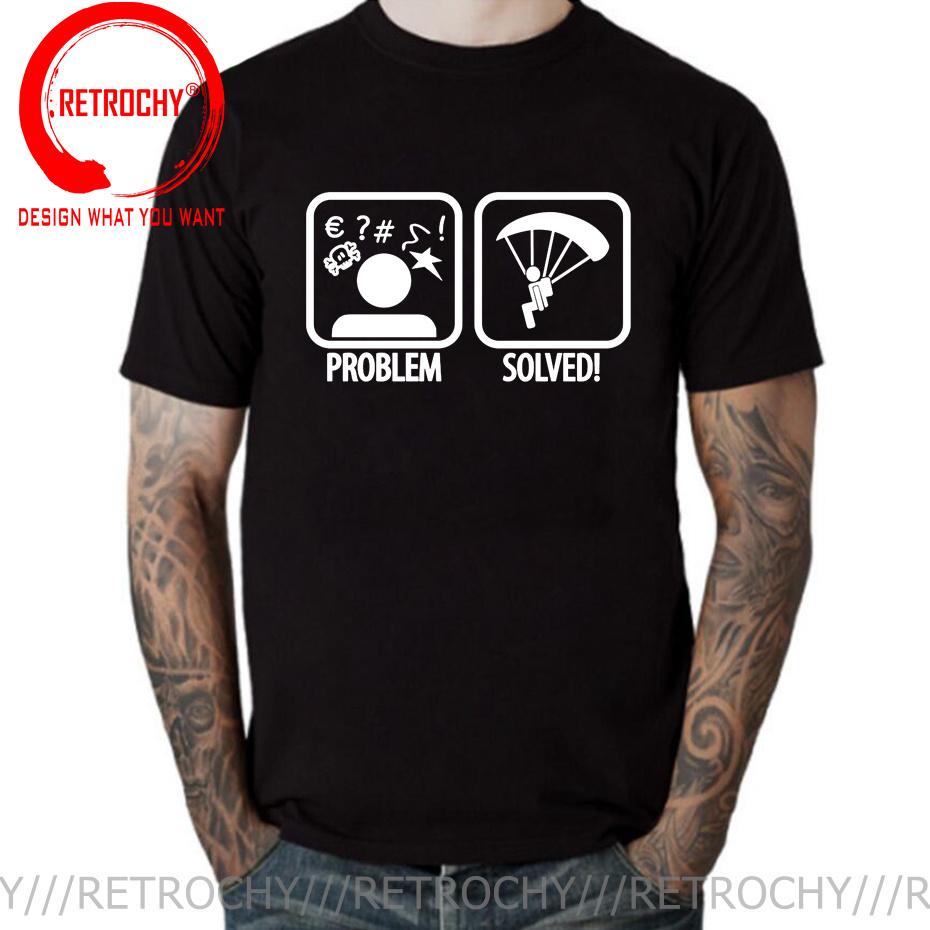 Sky Diver T Shirt Mens Gift Sky Diving Tee Adventure Sports Paragliding Casual Adult T-Shirt Parachuting Hip Hop Skydive T Shirt S