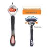 Men's Universal 5-Blade Manual Razor with Gillette-Compatible Five-Layer Head