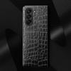For Samsung Galaxy Z Fold5 5G Crocodile Texture Folding Phone Case PU Leather Coated PC Cover