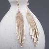 zirconia tassel earrings