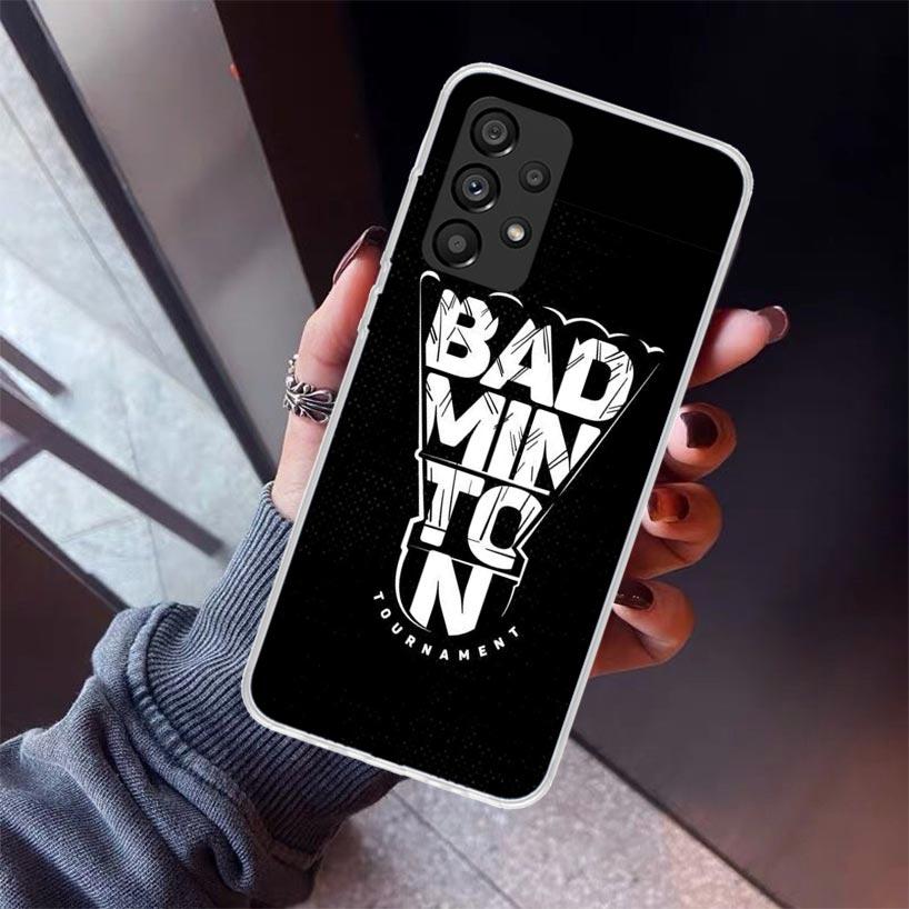 Badminton Sport Phone Case For Samsung Galaxy A12 A52S A42 A32 A22 A51 A50 Note 20 Ultra 10 S10 Plus A71 A70 A31 A30 A10S Galaxy