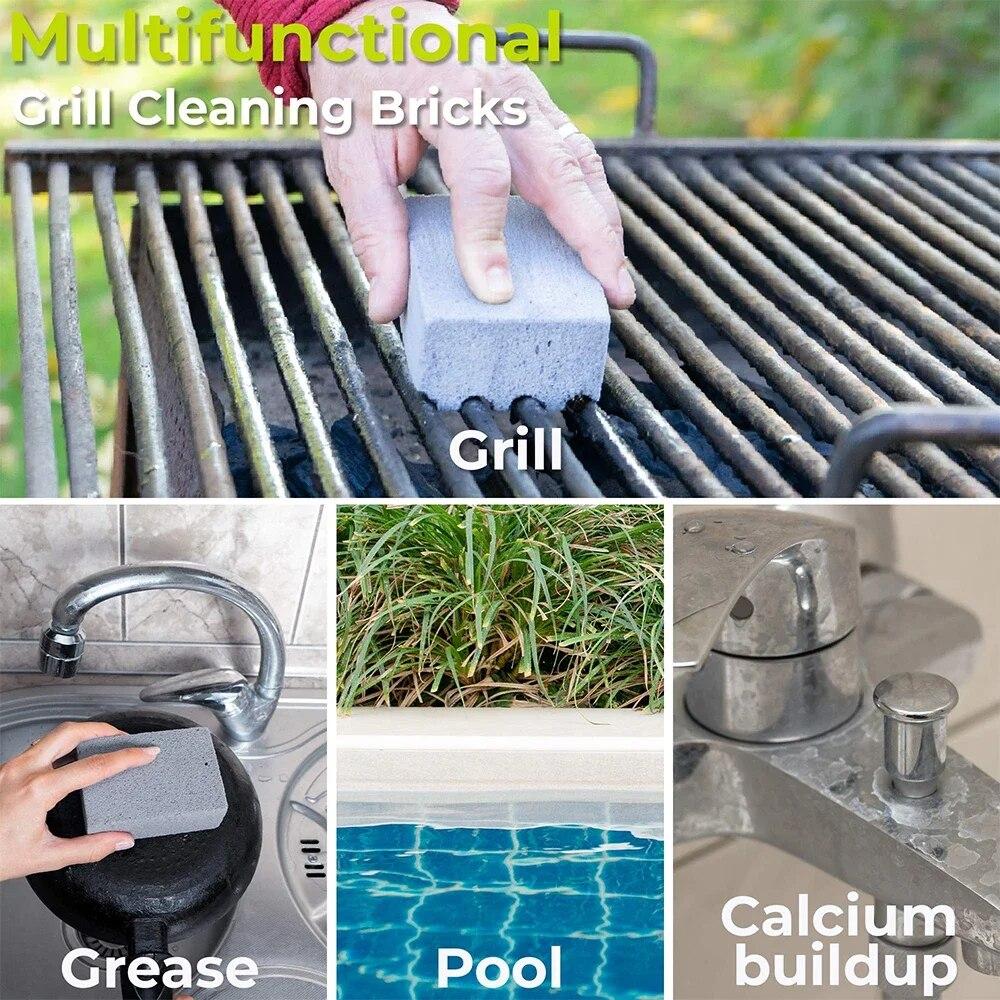 BBQ Grill Cleaning Brick Block Barbecue Cleaning Stone Racks Stains Grease Cleaner BBQ Tools Oil Stain Cleaning