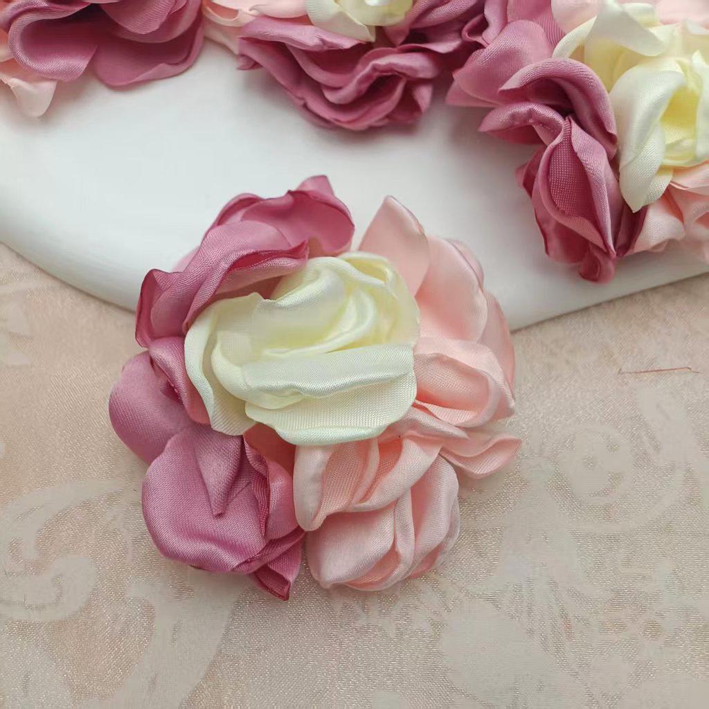 Handmade Organza Fabric Flower for Hair Accessories and Clothing Embellishments
