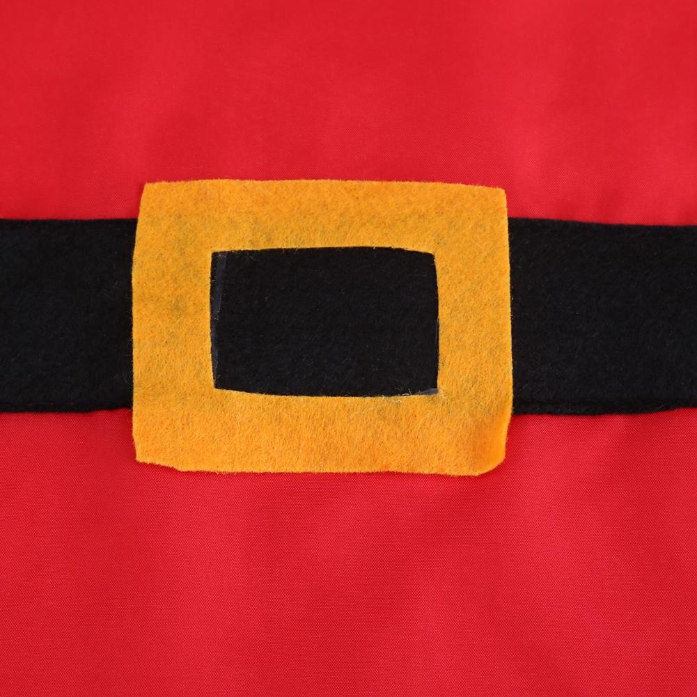 Rote Farbe Weihnachtsfeier Dinner Schürze Küche Kochschürzen Festival Dekoration(Erwachsene)