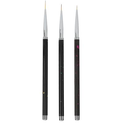 3 Stück Nail Art Liner Pinsel Heimsalon Tragbar Nagelmalerei Zeichnungsdesign Pinselset