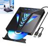 External Disc Drive for Laptop 6 In 1 USB Portable Disc Player External Disk Drive with Card Slot 3 USB2.0 1 USB3.0 Port