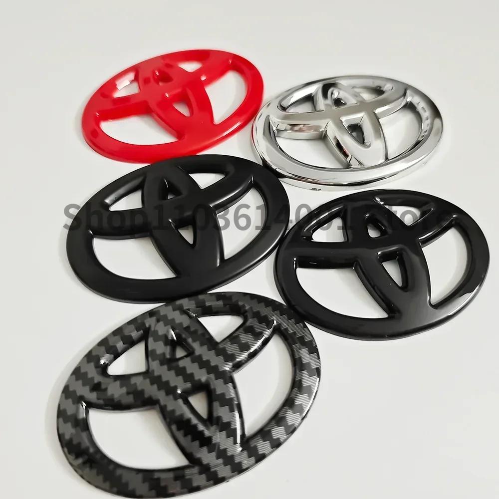 Free of Disassembly Steering Wheel Logo Car Emblem Stickers for Toyota RAV4 Corolla Camry Yaris Vios Hilux Prius CHR Accessories