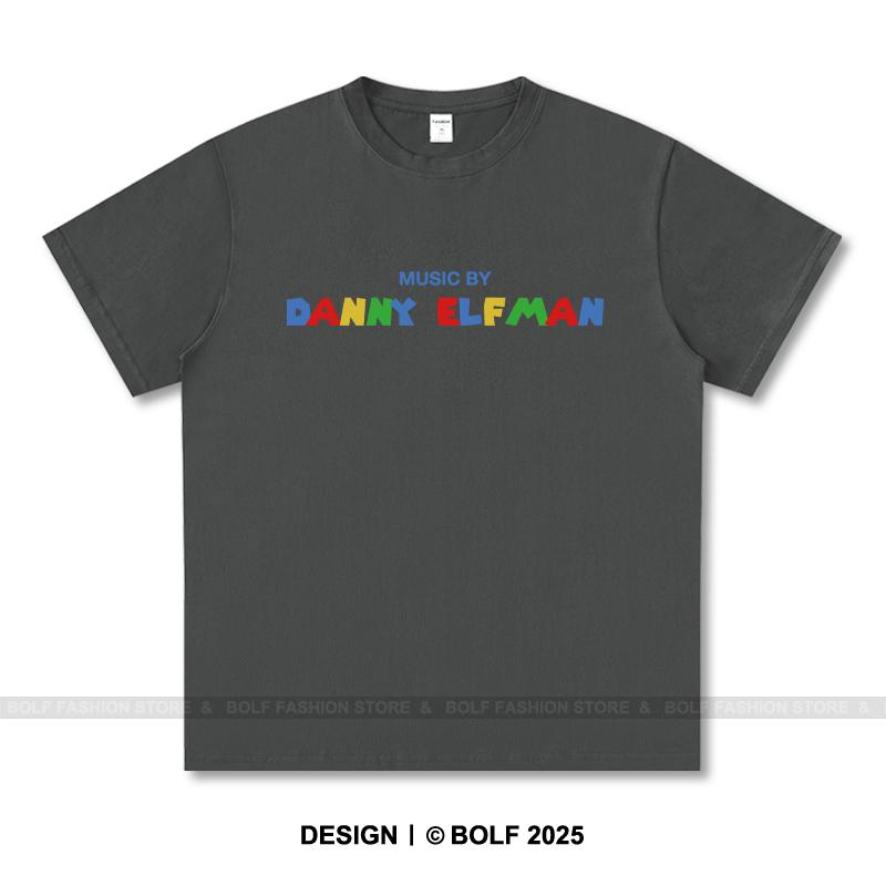 Women's Music By Danny Elfman Printed T-Shirt 100% Cotton Oversized Graphic Tees for Men Summer Tops Film Score Streetwear