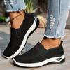 Fashion Elastic Knit Breathable Mesh Sneakers for Women Soft Sole Comfort Slip On Walking Shoes Woman Lightweight Non Slip Casual Shoes