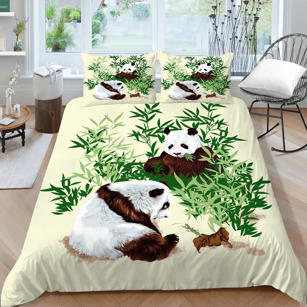 Panda, Pet Dog 3D Bedding Bed Comforter Set Duvet Cover Pillowcases Animal Kids,twin Full Queen Bedroom Set Bed Linens Cartoon