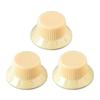 3 Stück Gitarren-Reglerknopf 1 Lautstärke 2 Ton passend Top Kunststoff Set Kit Instrument Zubehör Ersatz Gelb