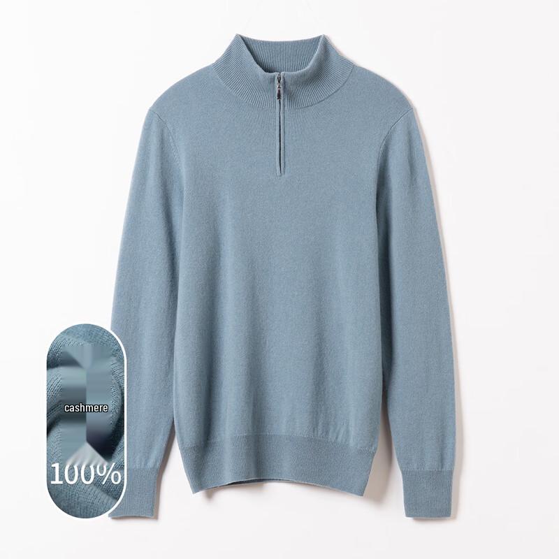 Men's 100% Cashmere Half-Zip Knit Sweater