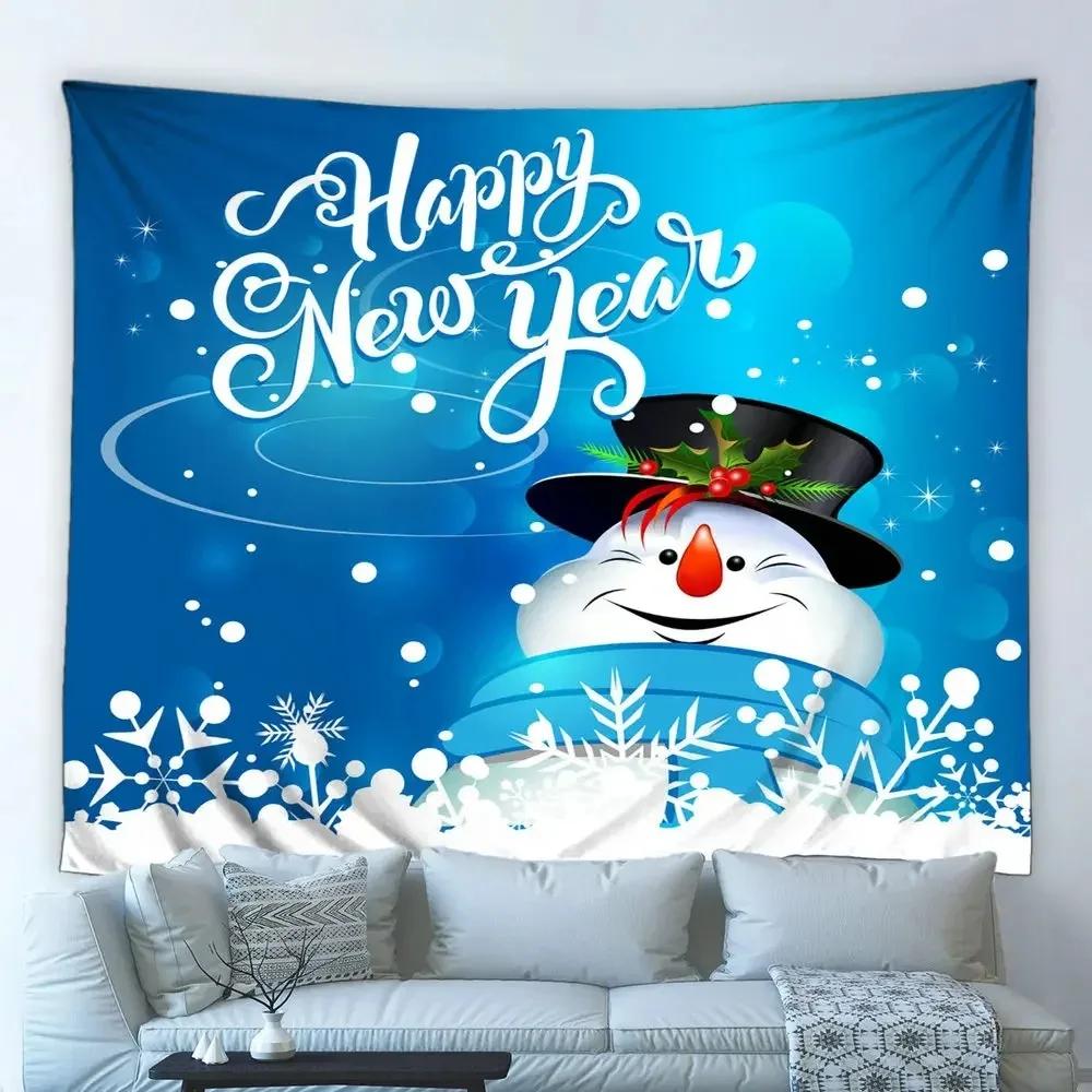 Christmas Snowman Luxury Tapestry Bedroom Living Room Home Christmas Decoration