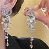 2026 Pendant Rhinestone Tassel Earrings Jewelry Number Earrings  Valentine's Day Gift