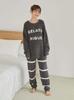 Gelato Pique Powder Logo JQD Pullover and Long Pants Set CGRY (PWNT245096) Women's