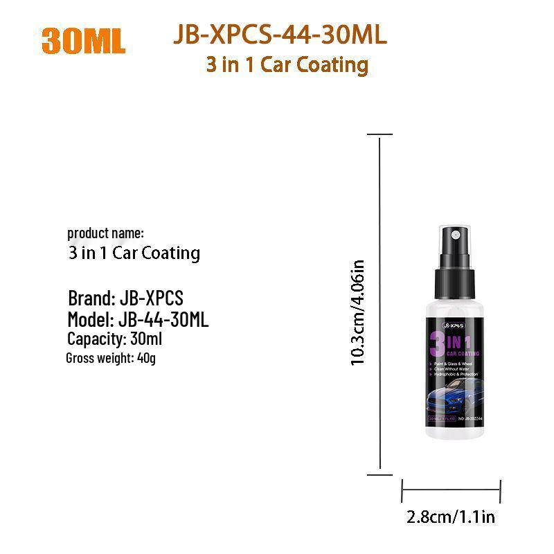JB-XPCS-44 Spray 3-în-1 pentru Acoperire Auto: Luciu rapid pentru vopsea, sticlă și placare cu ceară