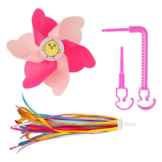 Cykel Vindsnurra Tecknad Färgstark Tofs Universell Flexibel Fläktblad Dekorativ Lång/Kort Stång Utomhus Barn Cykel Vindsnurra Cykelstyre